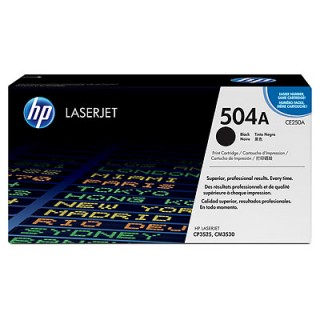 Mực in HP504A Black Toner Cartridge (CE250A) for HP Laserjet CM3530 Series / Canon LBP7780Cx